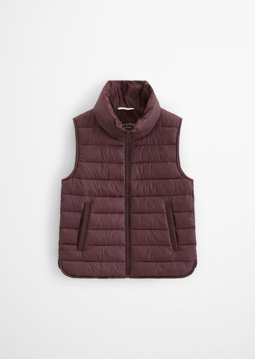 Lightweight quilted vest fitted — Black Cherry