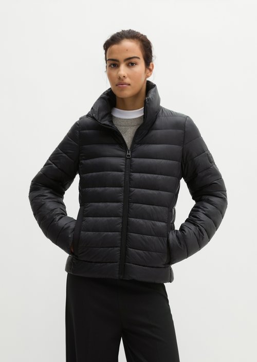 Lightweight quilted jacket fitted — Black