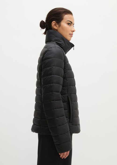Lightweight quilted jacket fitted — Black