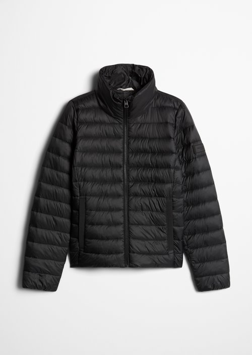 Lightweight quilted jacket fitted — Black