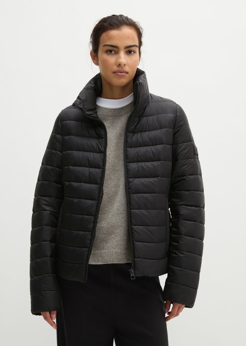 Lightweight quilted jacket fitted — Black