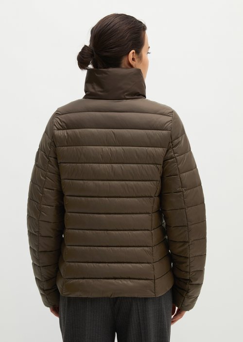Lightweight quilted jacket fitted — Burnt Coffee
