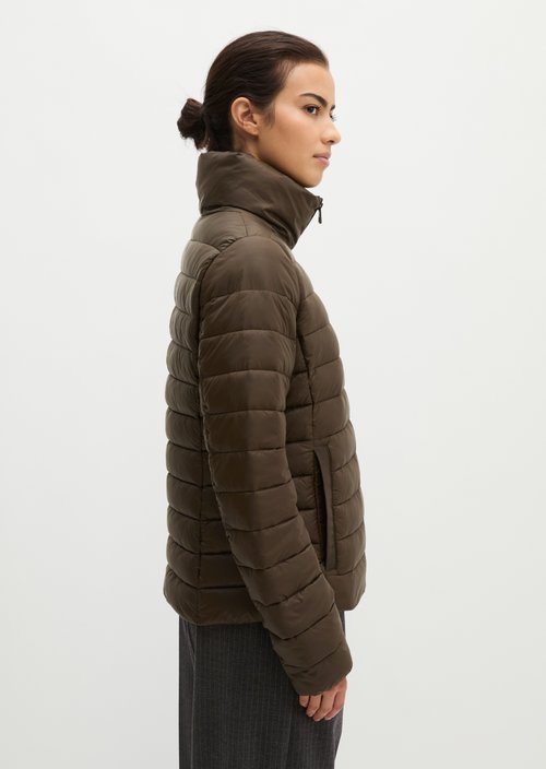 Lightweight quilted jacket fitted — Burnt Coffee