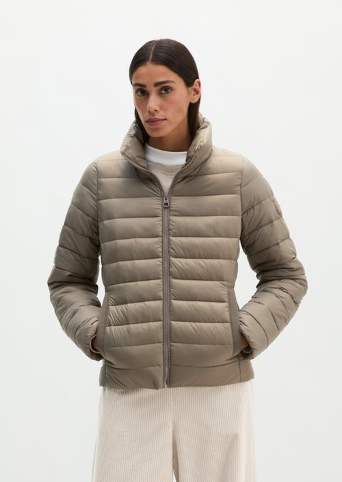 Lightweight quilted jacket fitted — Stone Taupe