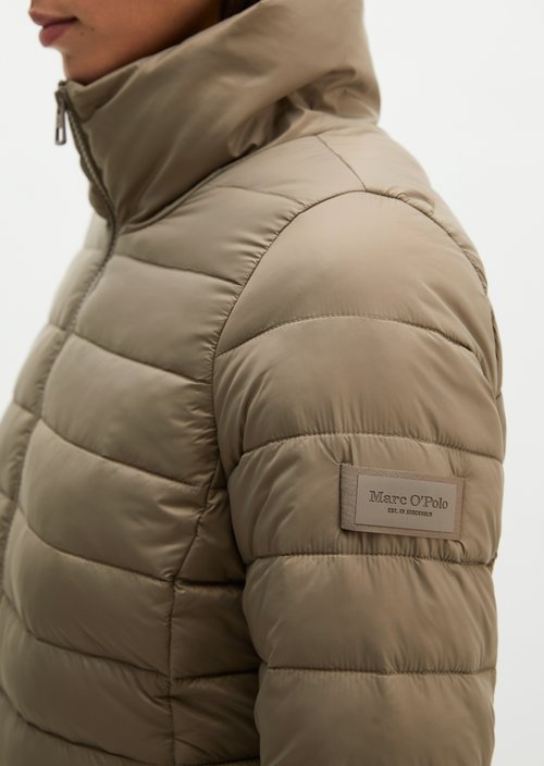 Lightweight quilted jacket fitted — Stone Taupe