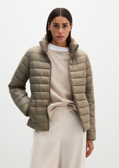 Lightweight quilted jacket fitted — Stone Taupe