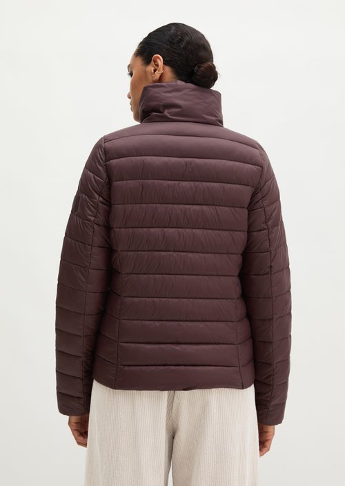 Lightweight quilted jacket fitted — Black Cherry