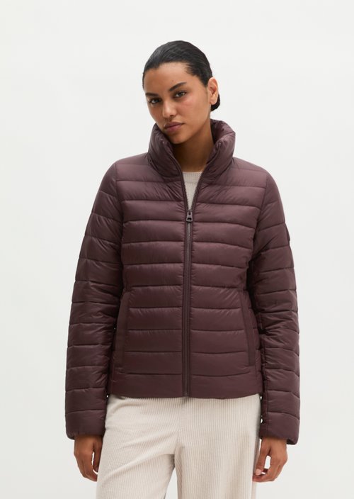 Lightweight quilted jacket fitted — Black Cherry