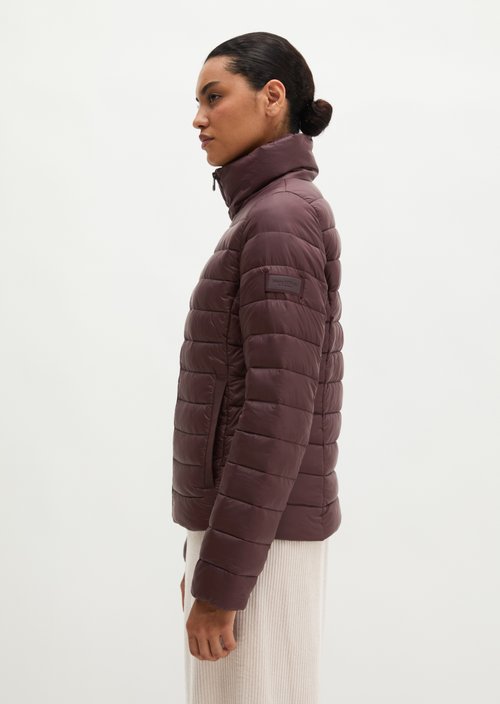 Lightweight quilted jacket fitted — Black Cherry