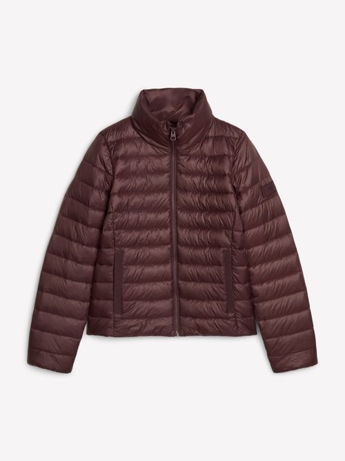Lightweight quilted jacket fitted — Black Cherry