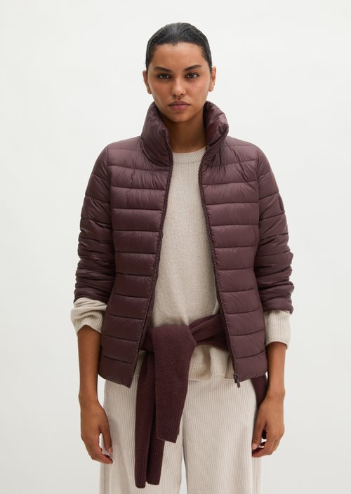 Lightweight quilted jacket fitted — Black Cherry
