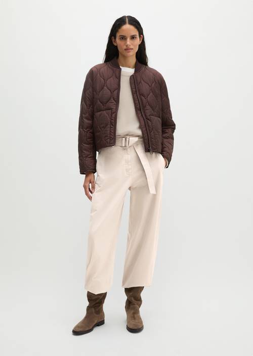 MOP x Function Quilted Jacket Black Cherry in front view