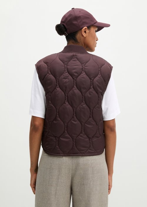 MOP x Function Quilted Vest — Black Cherry