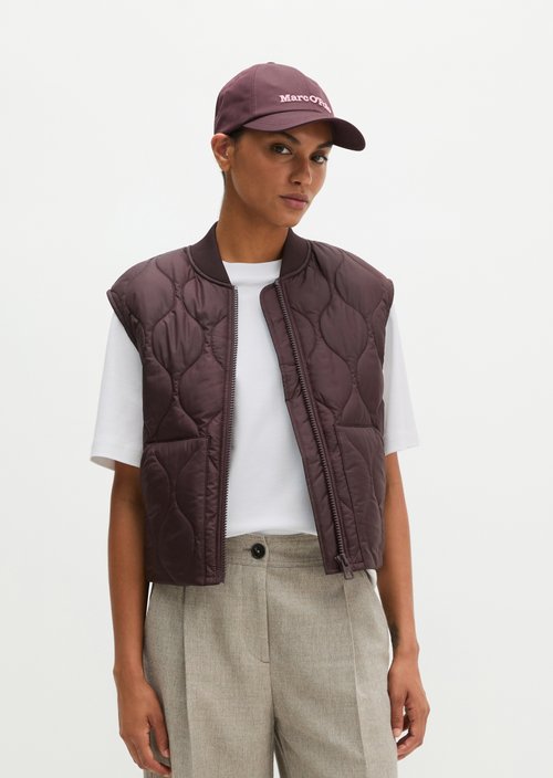 MOP x Function Quilted Vest — Black Cherry