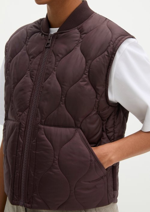 MOP x Function Quilted Vest — Black Cherry