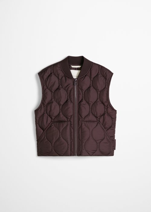 MOP x Function Quilted Vest — Black Cherry