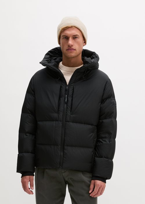 Relaxed-Fit Puffer Down Jacket — Black
