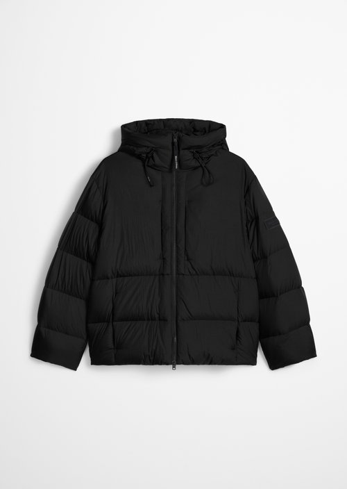 Relaxed-Fit Puffer Down Jacket — Black