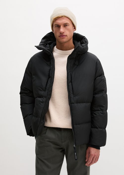 Relaxed-Fit Puffer Down Jacket — Black