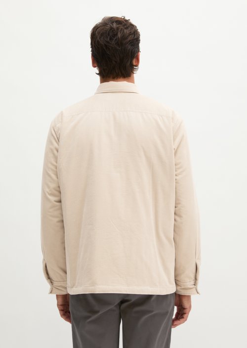 Regular-Fit Corduroy Overshirt — Linen Beige