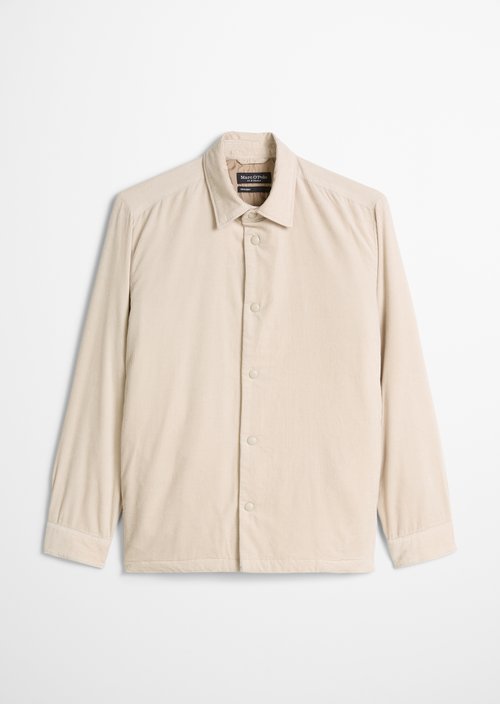 Regular-Fit Corduroy Overshirt — Linen Beige