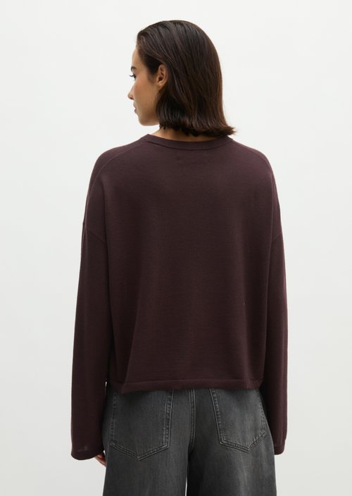 Knitted sweater oversize — Black Cherry