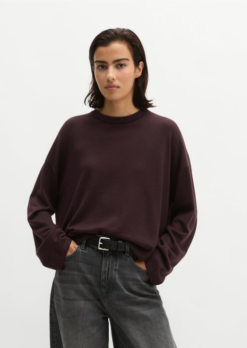 Knitted sweater oversize — Black Cherry