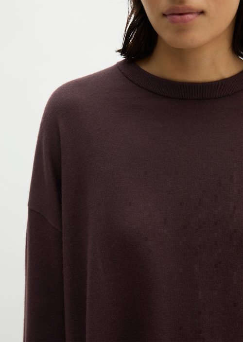 Knitted sweater oversize — Black Cherry