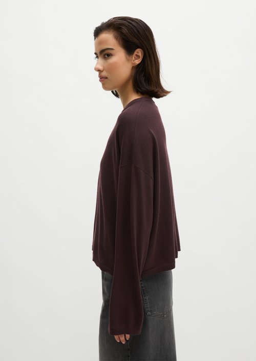 Knitted sweater oversize — Black Cherry