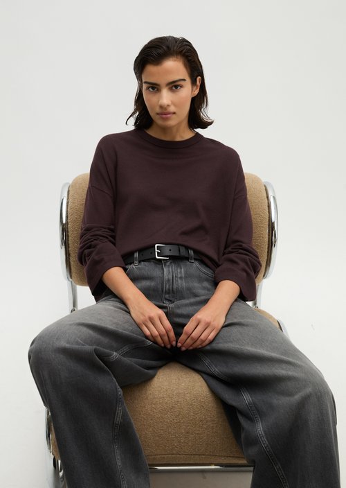 Knitted sweater oversize — Black Cherry
