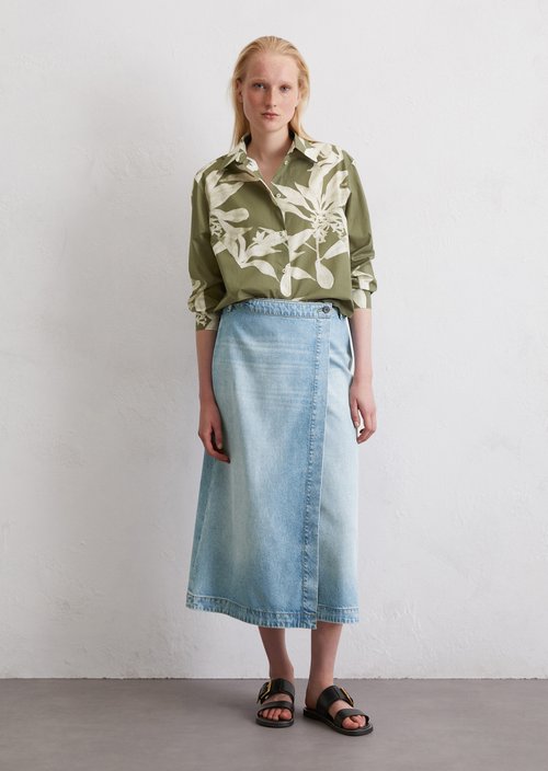 Jeans wrap skirt regular — Bright Blue