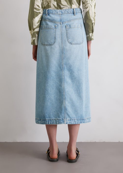 Jeans wrap skirt regular — Bright Blue
