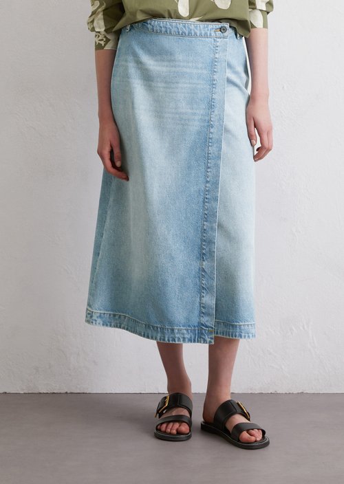 Jeans wrap skirt regular — Bright Blue
