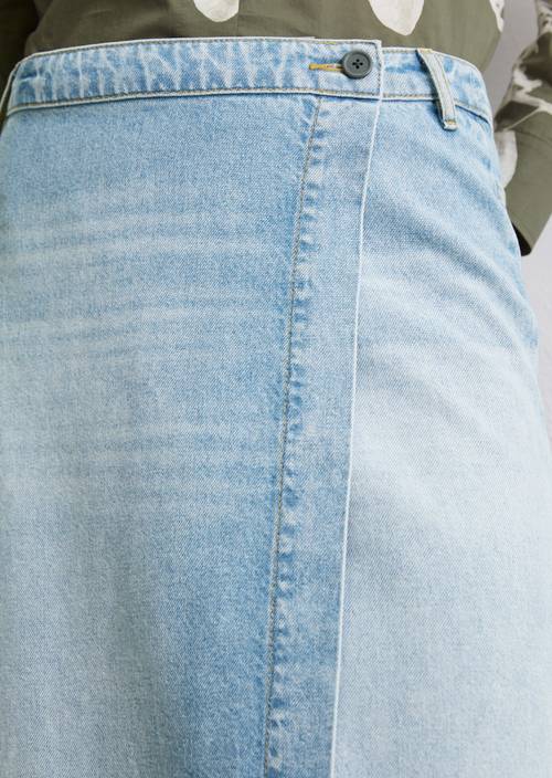 Jeans wrap skirt regular Bright Blue in detail view