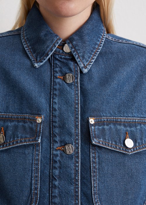 Regular denim vest — Medium Blue