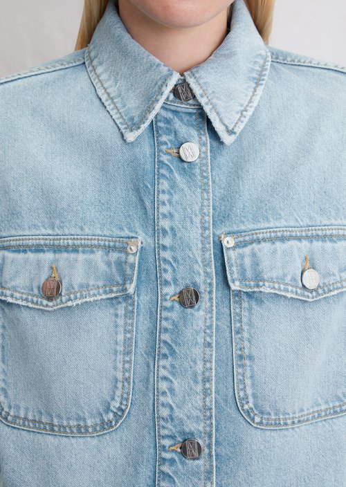 Regular denim vest — Bright Blue