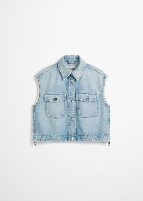 Regular denim vest — Bright Blue