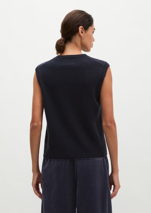 Regular sleeveless cardigan — Martime Blue