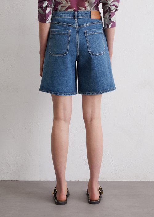 Jeans Bermuda wide — Medium Blue