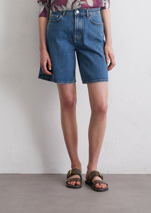 Jeans Bermuda wide — Medium Blue