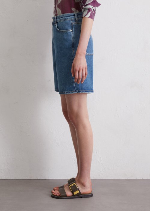 Jeans Bermuda wide — Medium Blue