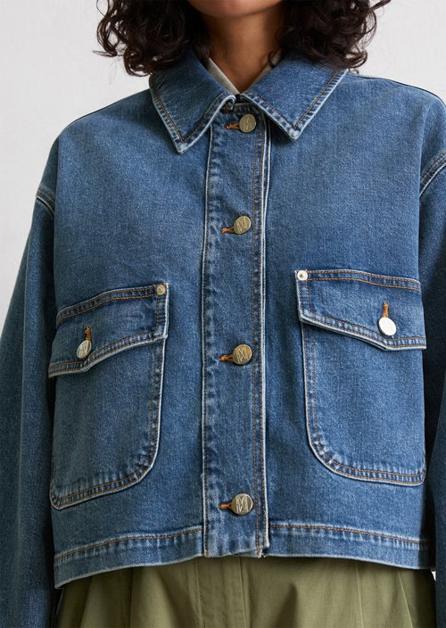 Relaxed denim jacket — Medium Blue