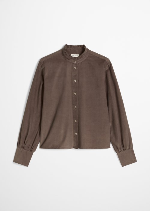 Regular ruffle blouse — Stone Taupe