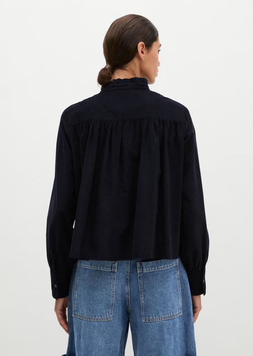 Regular ruffle blouse — Martime Blue