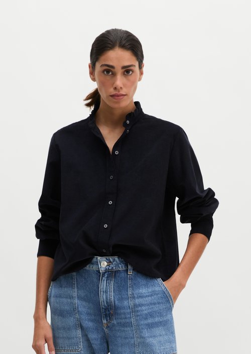 Regular ruffle blouse — Martime Blue