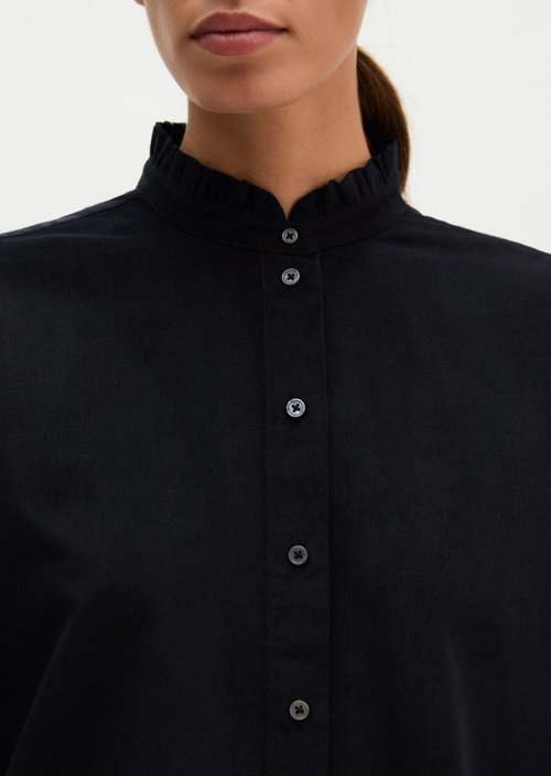 Regular ruffle blouse — Martime Blue
