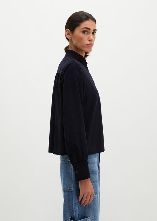 Regular ruffle blouse — Martime Blue