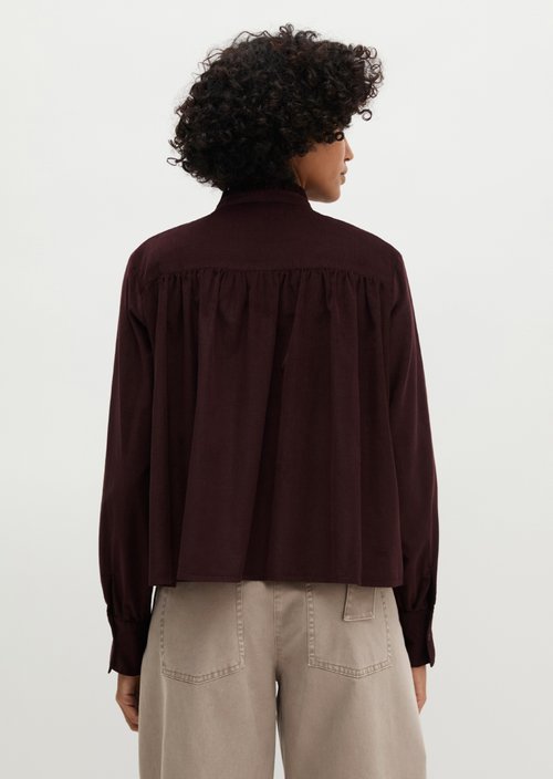 Regular ruffle blouse — Black Cherry