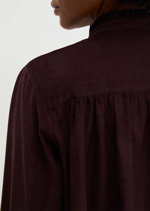 Regular ruffle blouse — Black Cherry