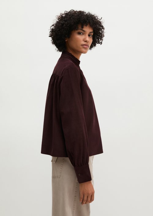 Regular ruffle blouse — Black Cherry